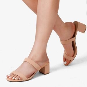 Dreamers Blush Block Heel Sandals